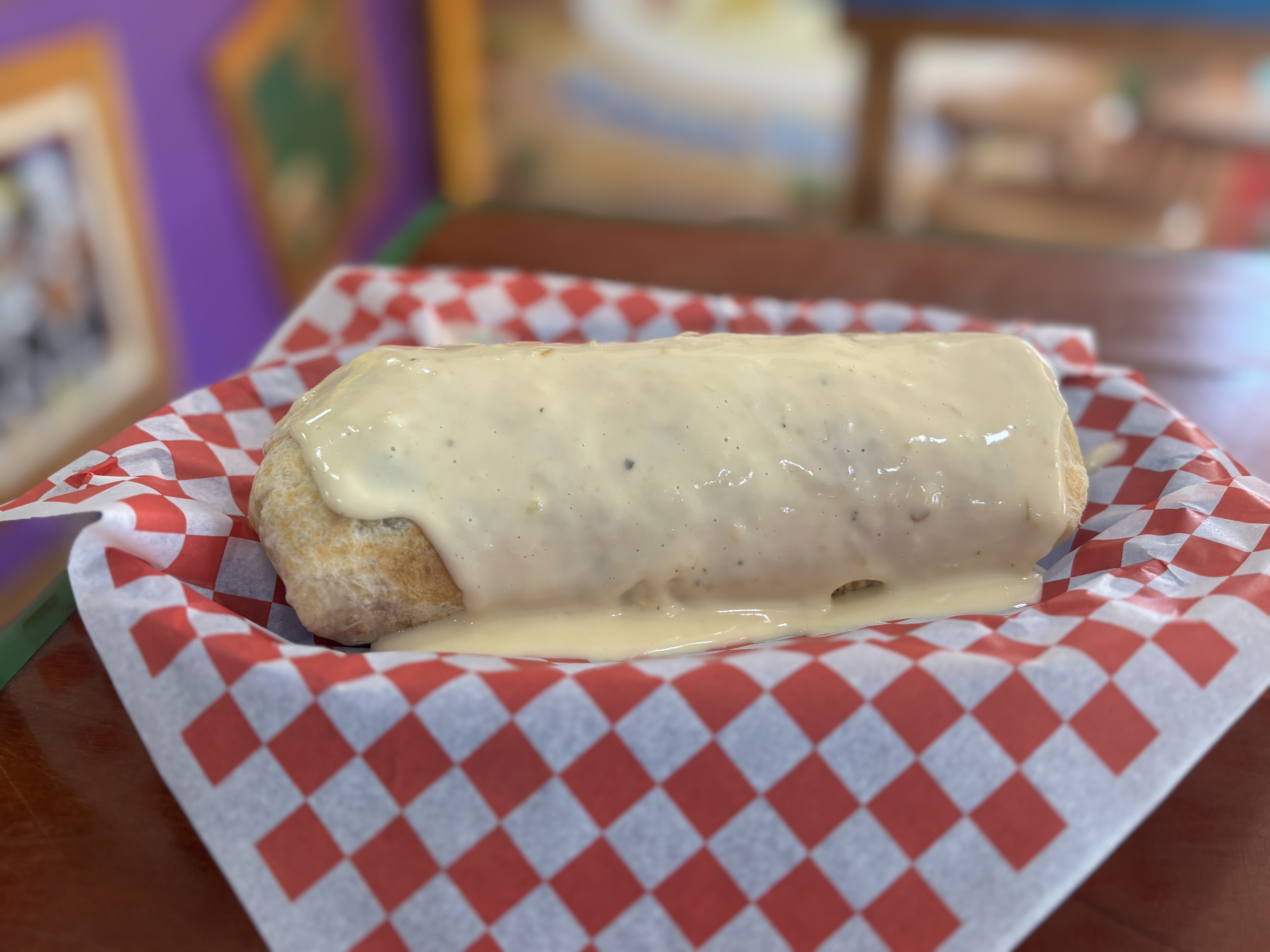 Burrito with Queso
